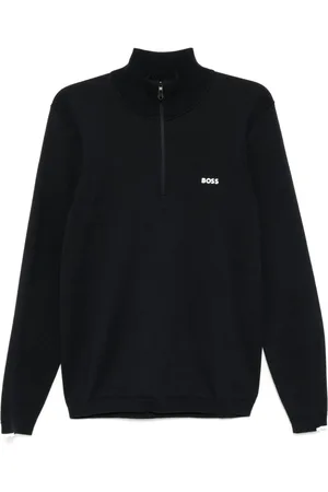 HUGO BOSS Logo-print high-neck jumper