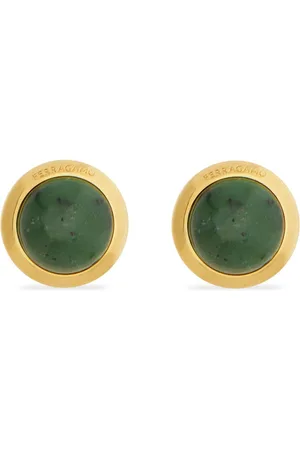 Salvatore Ferragamo Semi-precious stone button stud earrings