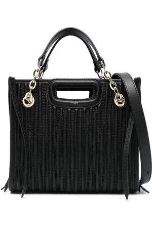 Maje Mini quilted leather tote bag