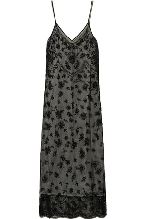 Twin-Set Embroidered-design midi dress