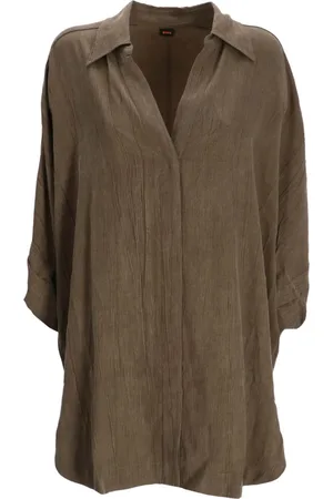 HUGO BOSS Crinkled-finish mini dress