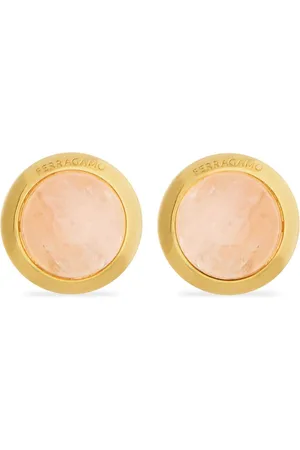Salvatore Ferragamo Semi-precious stone button stud earrings