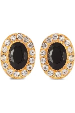 Susan Caplan 1990s Rediscovered crystal-embellished earrings