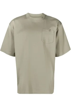 SACAI Embroidered-logo short-sleeve T-shirt