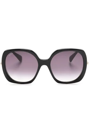 Max Mara Logo-print oversize-frame sunglasses