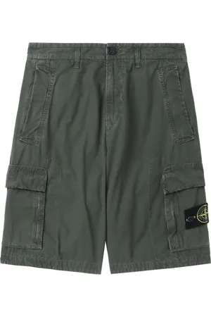 Stone Island Compass-badge cotton cargo shorts