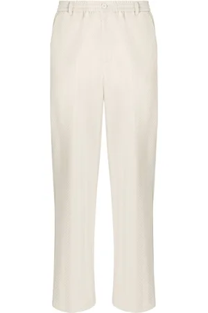 Missoni Zigzag-woven crochet-knit trousers