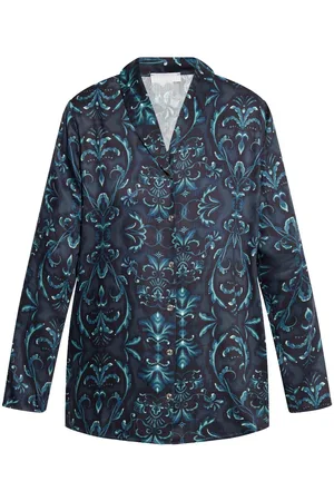 Hanro Graphic-print buttoned pajama shirt