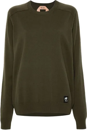 Nº21 Logo-appliqué wool sweater
