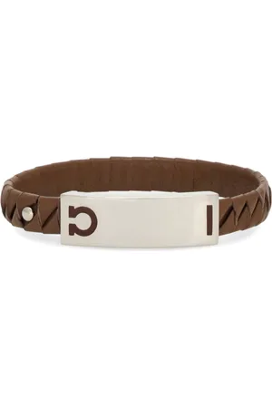 Salvatore Ferragamo Gancini leather bracelet