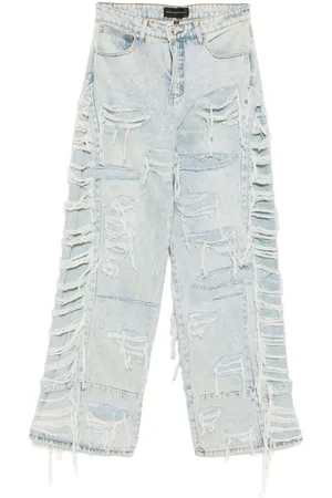 Who Decides War Ultra-flare distressed jeans