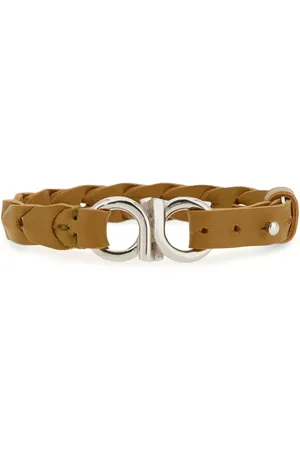 Salvatore Ferragamo Braided Gancini-plaque bracelet
