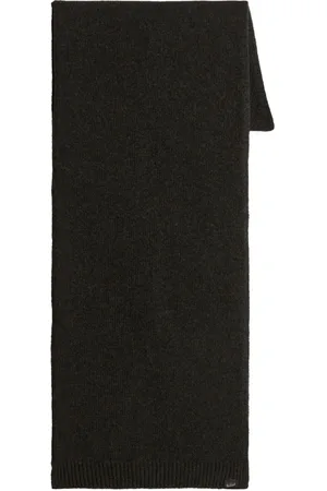 Woolrich Mini logo-tag knitted scarf
