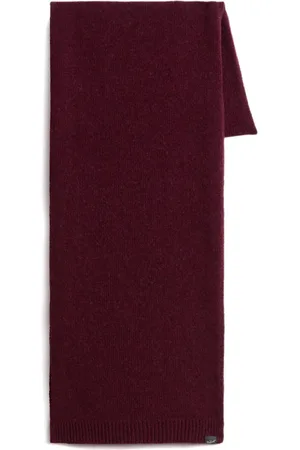 Woolrich Mini logo-tag knitted scarf