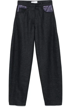 GENNY M??lange-effect trousers