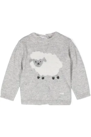 PATACHOU Sheep-motif sweater