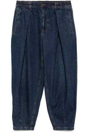 SONGZIO Cross-tuck tapered jeans