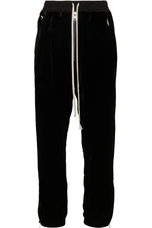 Rick Owens Drop-crotch velour track pants
