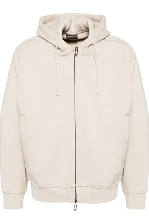 Emporio Armani Logo-embroidered hooded jacket