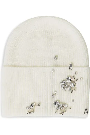 Twin-Set Rhinestone-embellished rib knit beanie