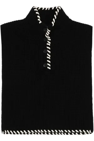 Sandro Whipstitch-trim scarf collar