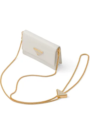 Prada Enamel triangle logo wallet-on-chain bag