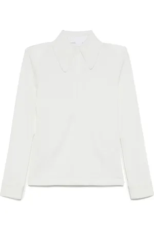 TOGA PULLA Glossy contrasting-collar polo shirt