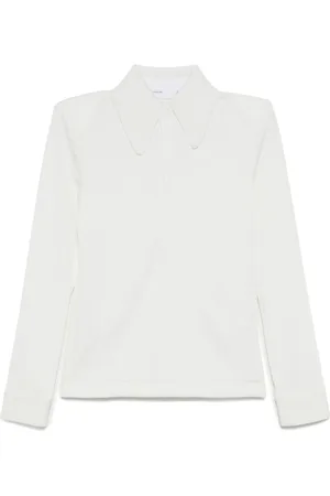 TOGA PULLA Glossy rib polo shirt