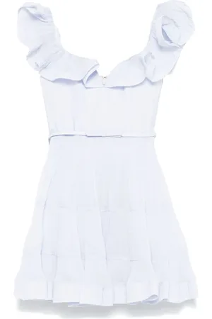 ZIMMERMANN Pleated frill mini dress