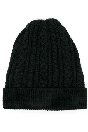 CANALI Cable-knit beanie hat