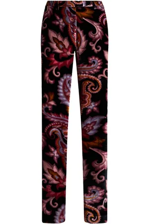 Etro Paisley velvet trousers
