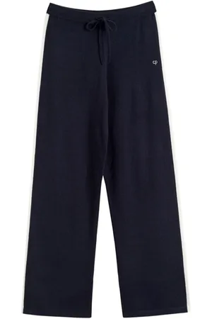 Chinti & Parker Side-stripe wide-leg track pants