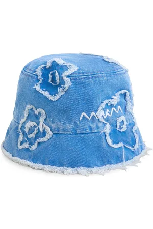 Marni Floral-appliqu?? denim bucket hat