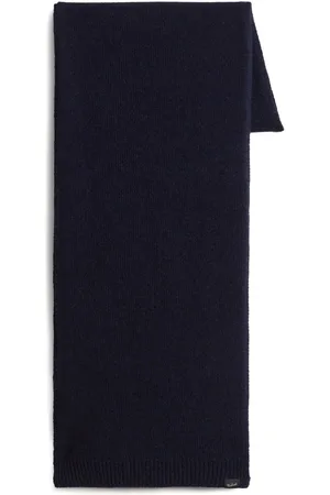 Woolrich Mini logo-tag knitted scarf