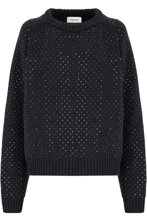 LANEUS Crystal-embellished jumper
