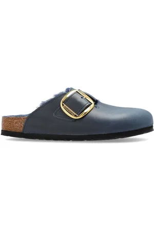 Birkenstock Boston Big Buckle Shearling slides