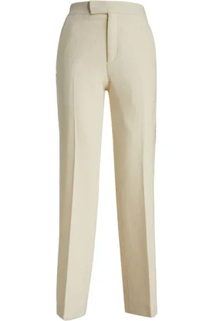 Gucci Retro logo-patch tweed trousers