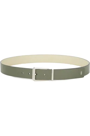 Salvatore Ferragamo Logo engraved leather belt