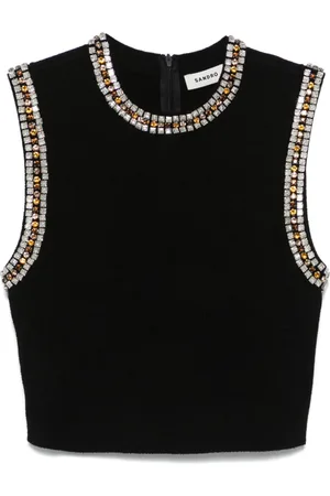 Sandro Crystal-embellished top
