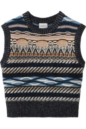 Claudie Pierlot Crew-neck intarsia-knitted vest