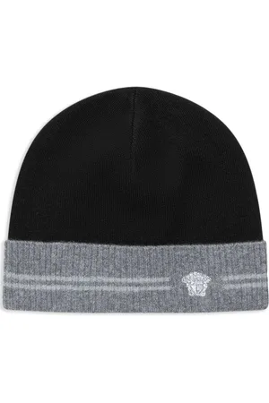 VERSACE Two-tone knit beanie