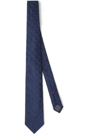 Brunello Cucinelli Geometric-embroidery silk tie