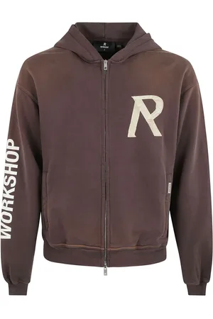 Represent Logo-tape zip-up hoodie