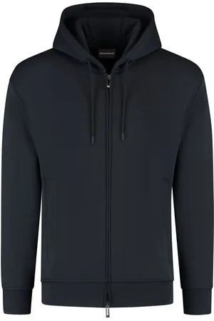 Emporio Armani Zipped drawstring hoodie