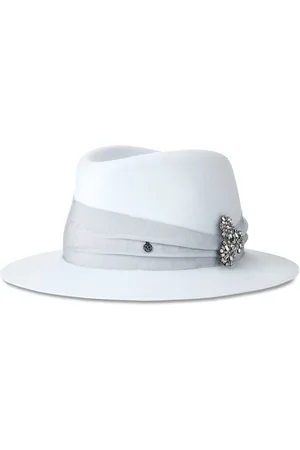 Le Mont St Michel André appliqué-detail fedora hat