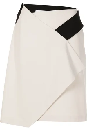 Gloria Coelho Strap-detailed wrap skirt