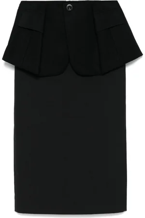 SACAI Layered midi skirt