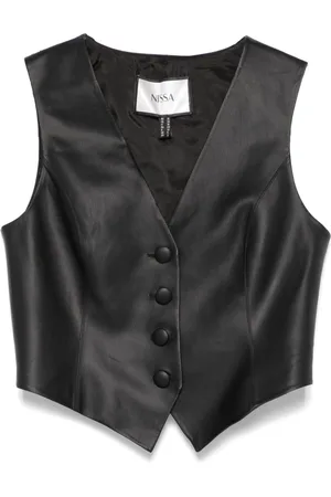 NISSA Faux-leather waistcoat
