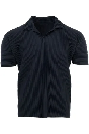 Issey Miyake Pleated polo shirt