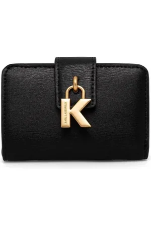 Karl Lagerfeld Logo-charm zipped wallet